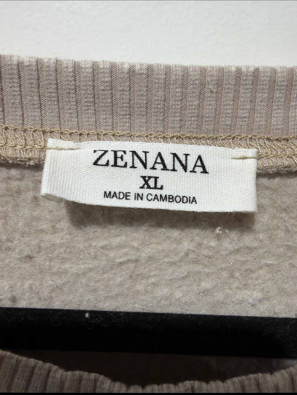 Zenana Outfitters Oversized Crewneck Sweatshirt in Light Taupe - Picture 2 of 6